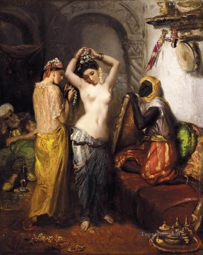 Théodore Chasseriau Painting - Interiorista orientalista romántico Theodore Chasseriau